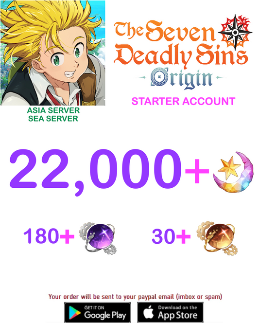 ⭐ ASIA/SEA SERVER⭐ ???+ Star Fragments 7ds Origins Starter Account