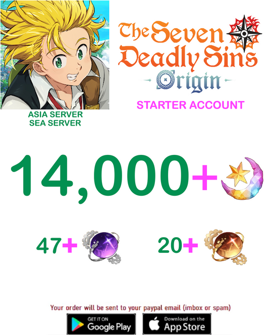 ⭐ ASIA/SEA SERVER⭐ 14000+ Star Fragments 7ds Origins Starter Account