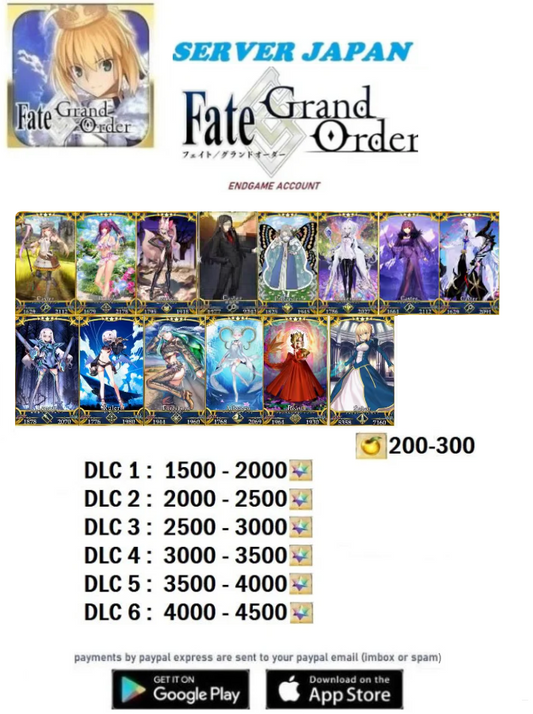 ⭐[JP Server] Melusine (Lancer,Summer),Nero Beast,Tiamat,Kukulkan + SQ Fate Grand Order FGO Quartz Endgame Reroll Starter