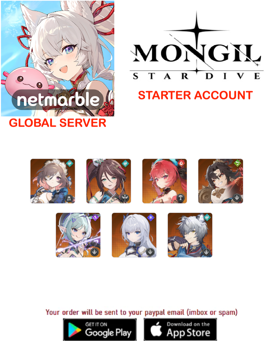 ⭐ GLOBAL SERVER⭐  Mongil Star Dive Starter Account