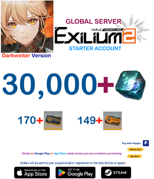 (Global Server-America- DarkWinter)  30.000 + Collapse Piece GIRLS' FRONTLINE 2: EXILIUM Starter account