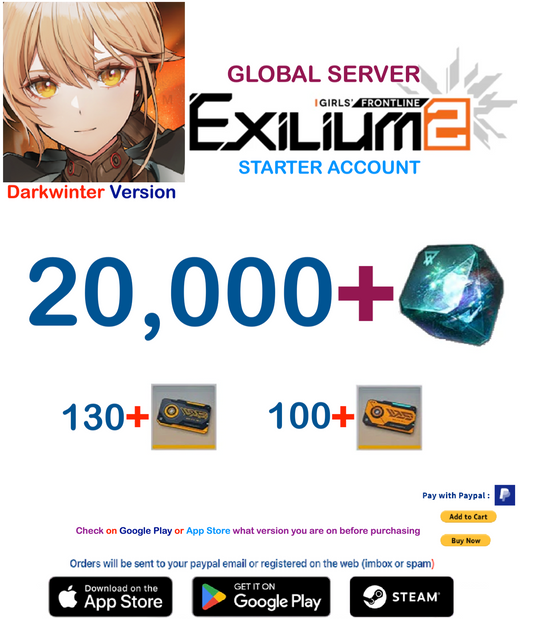 (Global Server-America- DarkWinter)  20.000 + Collapse Piece GIRLS' FRONTLINE 2: EXILIUM Starter account