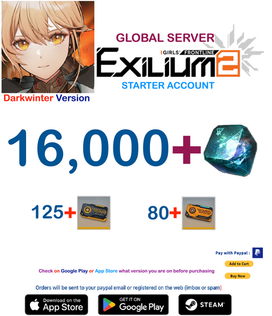 (Global Server-America- DarkWinter)  16.000 + Collapse Piece GIRLS' FRONTLINE 2: EXILIUM Starter account