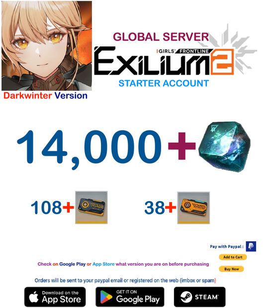 (Global Server-America- DarkWinter)  14.000 + Collapse Piece GIRLS' FRONTLINE 2: EXILIUM Starter account