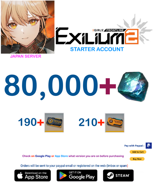 (JAPAN SERVER)  80.000 + Collapse Piece GIRLS' FRONTLINE 2: EXILIUM Starter account