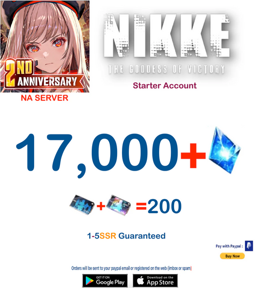 [NA Server] Fresh Starter Account 17,000+ Gems GODDESS OF VICTORY: NIKKE Starter Reroll Account