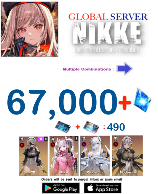 [Global Server]  67,000+ Gems GODDESS OF VICTORY: NIKKE Semi Starter Account