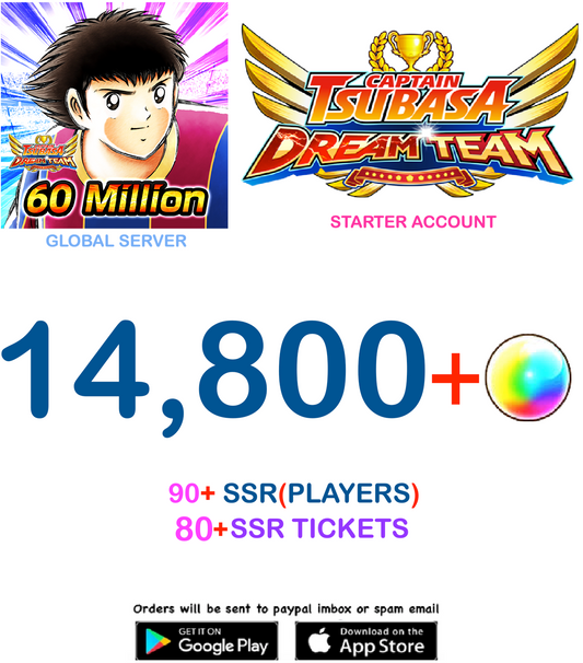 [GLOBAL SERVER] 14800+ DreamBalls   Captain Tsubasa : Dream Team  Starter Account v4