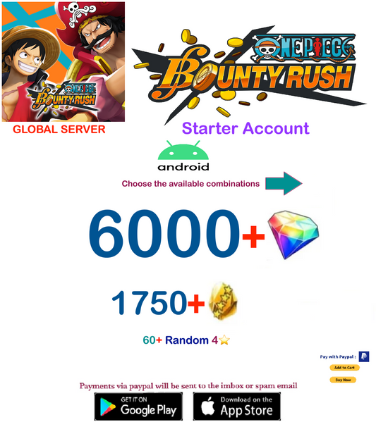 [Global Server][Android Version ] One Piece Bounty Rush  Reroll Starter  Account
