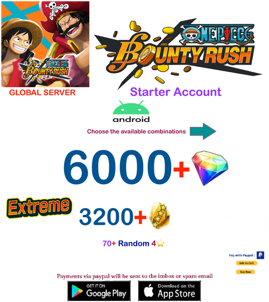 [Global Server][Android Version] One Piece Bounty Rush  Reroll Starter  Account