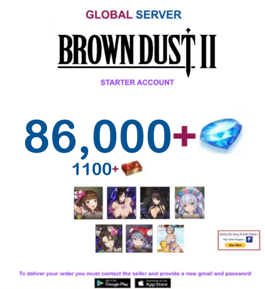 [Global Server/Unlinked] 82,000 Gems + Multiple combinations  BDust 2 Starter Reroll Account