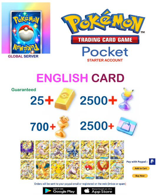 [Global Server][ENGLISH CARD][INSTANT DELIVERY] Pokemon TCG Pocket Starter Account v2