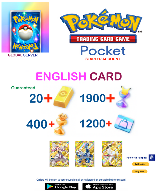[Global Server][ENGLISH CARD]Pokemon TCG Pocket Starter Account