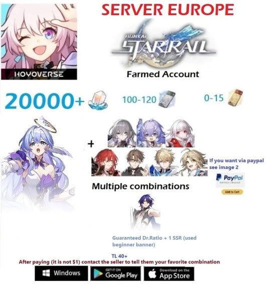 [Europe Server] Robin + Multiple Combinations Honkai  Reroll Account