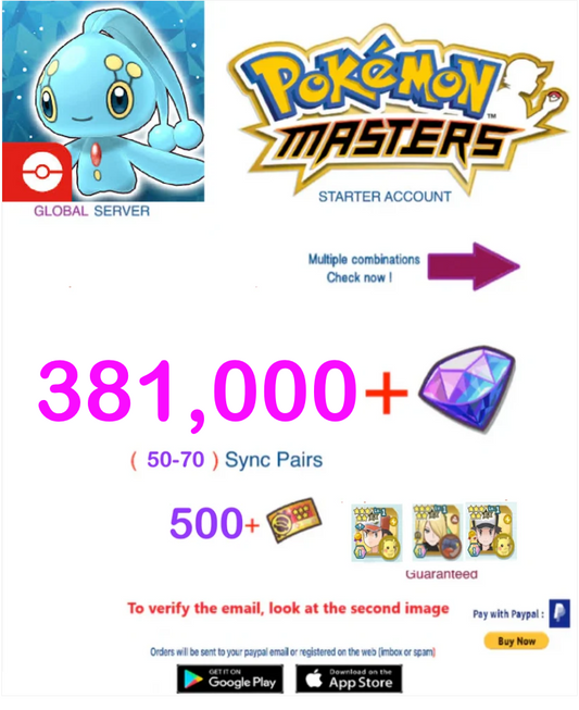 [Global Server/Android Version] 360,000 Gems Pokemon Master Ex  Reroll Starter Account