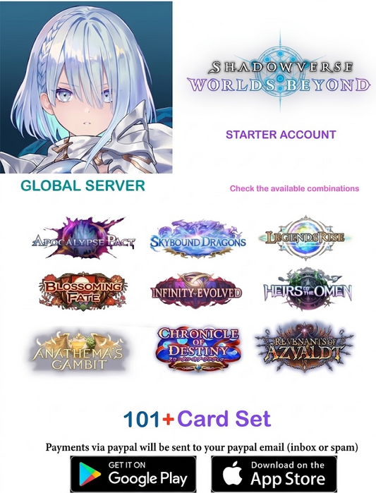 [Global Server/INSTANT DELIVERY] x 101 Packs  Shadowverse: Worlds Beyond Starter Account v2