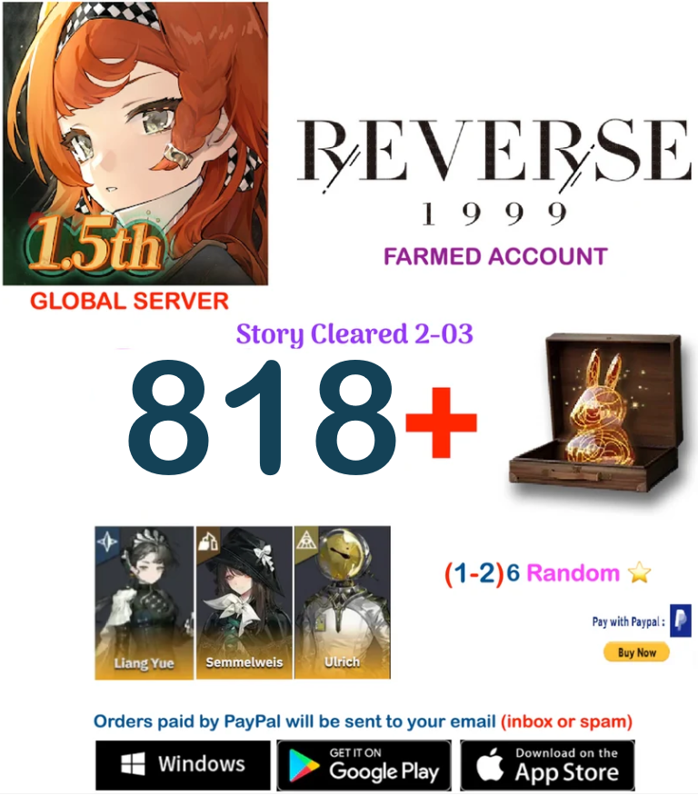 [Global Server] Liang Yue   Reverse: 1999  Farmed  Account