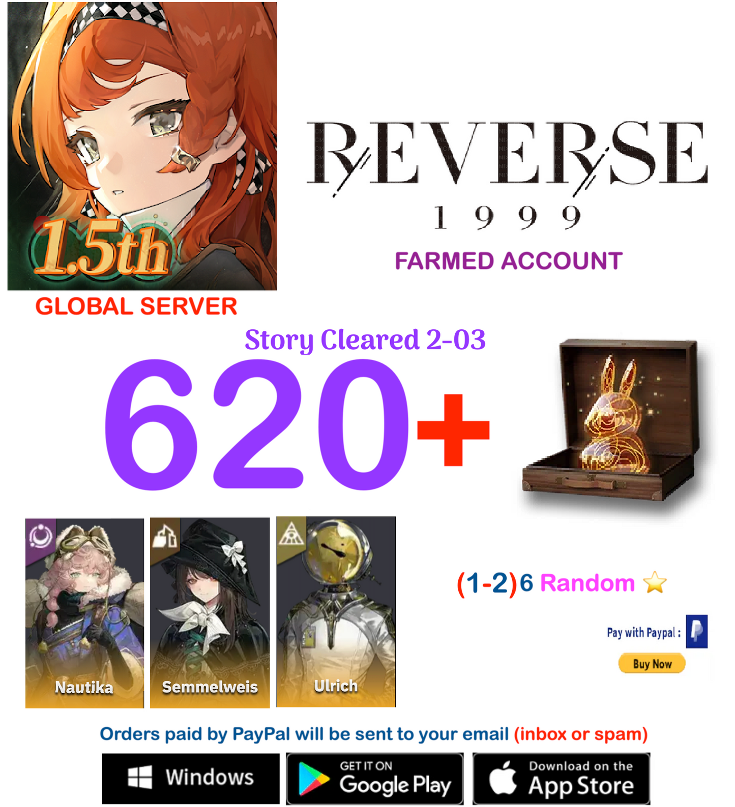 [GLOBAL SERVER][INSTANT DELIVERY] ??  Unilog + Nautika + (2-3)-6* Reverse: 1999  Farmed Account