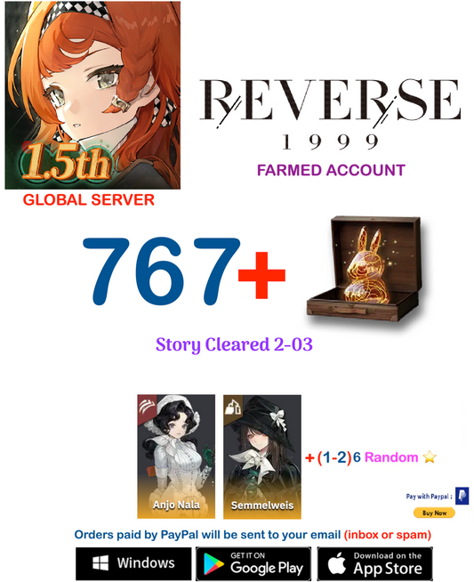 [GLOBAL SERVER][INSTANT DELIVERY] ?? + Unilog + Anjo Nala + (1-2) 6 ⭐  Reverse 1999 Farmed Account