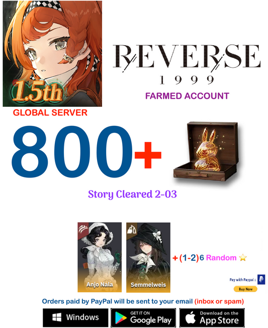 [GLOBAL SERVER][INSTANT DELIVERY] ?? + Unilog + Anjo Nala + (1-2) 6 ⭐  Reverse 1999 Farmed Account