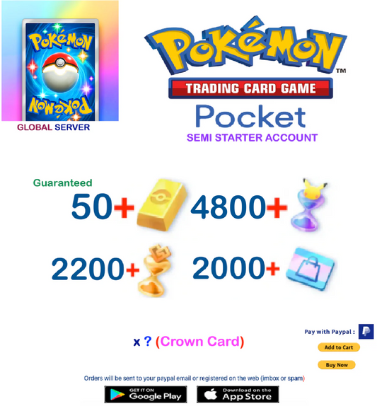 [GLOBAL SERVER] ??? Pokemon Tcg  Pocket Starter Reroll Account