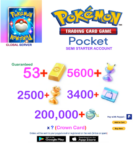 [GLOBAL SERVER] ??? Pokemon Tcg  Pocket Starter Reroll Account