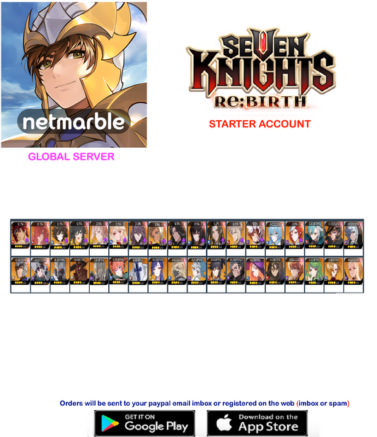 [GLOBAL SERVER] Multiple combinations  Seven Knights Re:BIRTH Starter Account