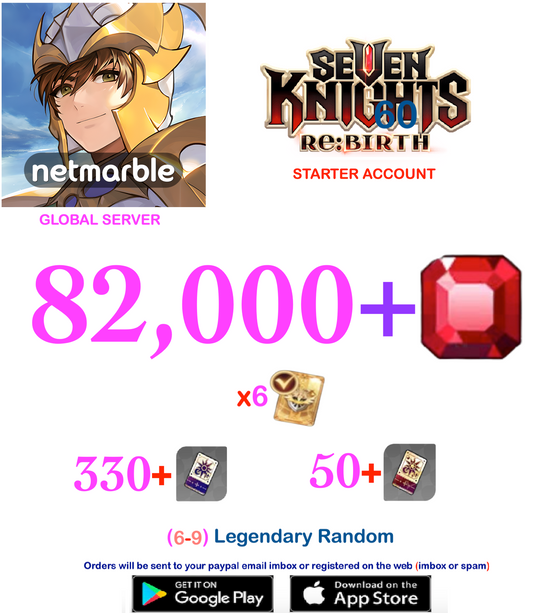 [GLOBAL SERVER] ?? + Gems  Seven Knights Re:BIRTH Starter Semi - Account v4