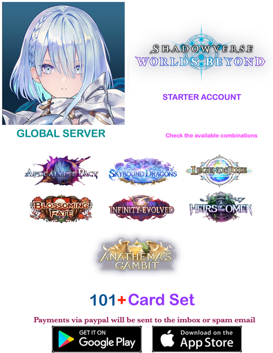 [Global Server/INSTANT DELIVERY] x 101 Packs  Shadowverse: Worlds Beyond Starter Account v2