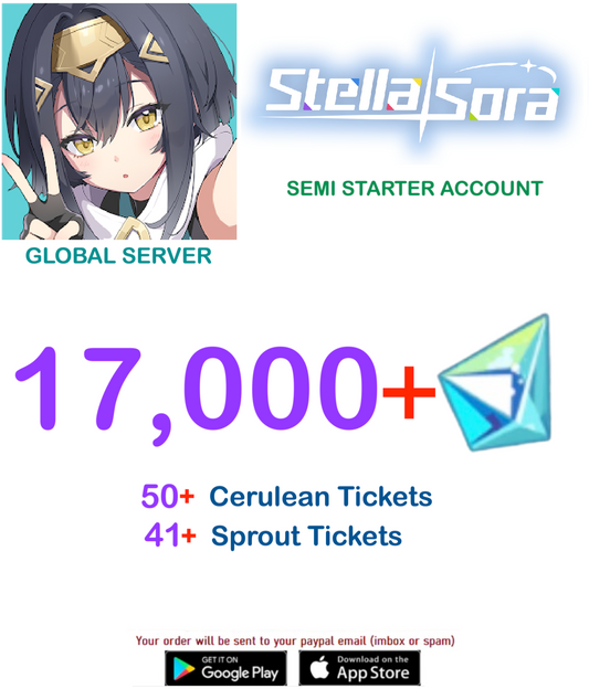 (Global Server)  ?? Gems  Stella Sora  Semi-Starter Account