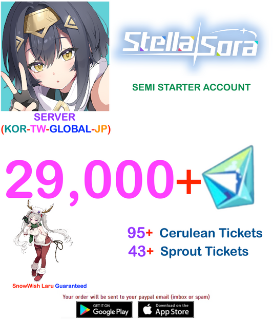(Global Server)  ?? Gems  Stella Sora  Semi-Starter Account