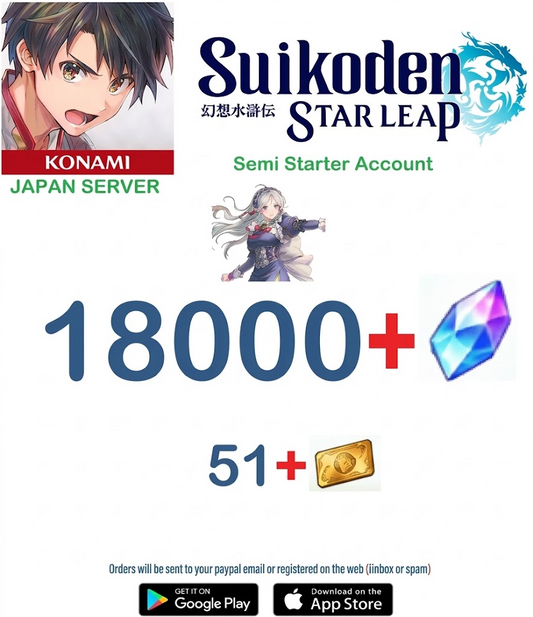[JAPAN SERVER] ?? Gems  Suikoden StearLeap Semi  Starter Account
