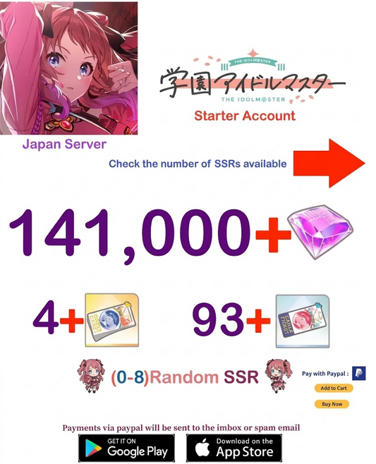 (Japan Server) ?? Gems Gakuen Idolmaster Starter Account