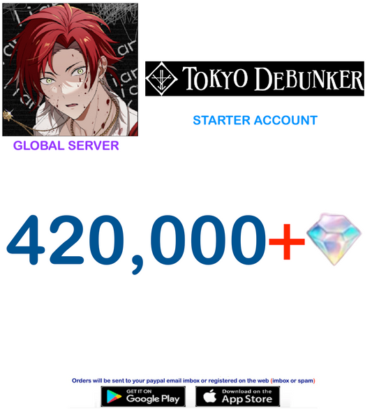 [Global Server/INSTANT DELIVERY] 420,000 Diamonds Tokyo Debunker Global Starter Account