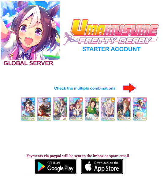 [GLOBAL SERVER] Check the multiple combinations Uma Musume Pretty Derby Starter Reroll Account
