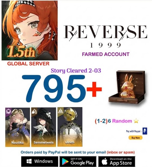 [GLOBAL SERVER][INSTANT DELIVERY] ??  Unilog + Nautika + (2-3)-6* Reverse: 1999  Farmed Account