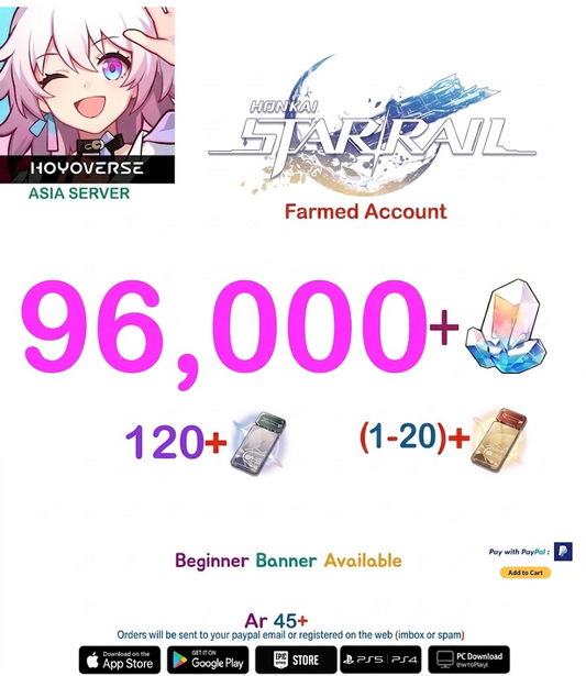 [Asia Server] 96000+ Jades   Honkai Star Rail Farmed Account