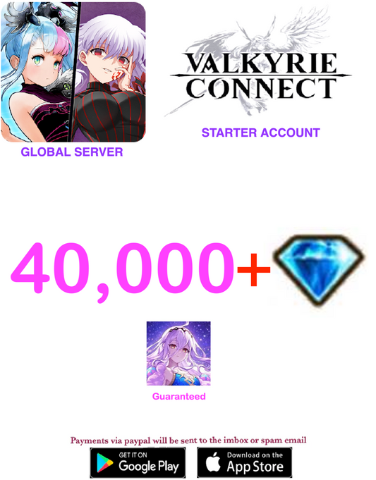 [GLOBAL SERVER]  40000 Diamonds Valkyrie Connect  Starter Account v3