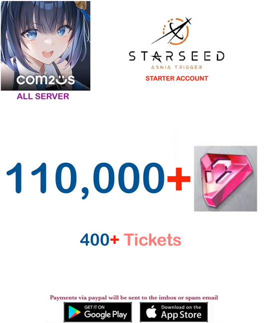 (All Server)  110,000 Diamonds  STARSEED: Asnia Trigger