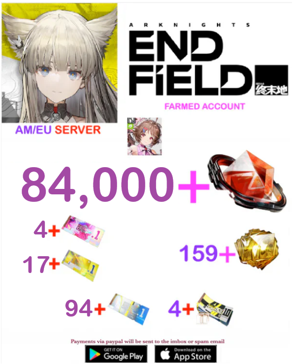 [NA/EU SERVER][INSTANT DELIVERY] ?? + Oroberyl  / Arknights: Endfield Farmed Account v3