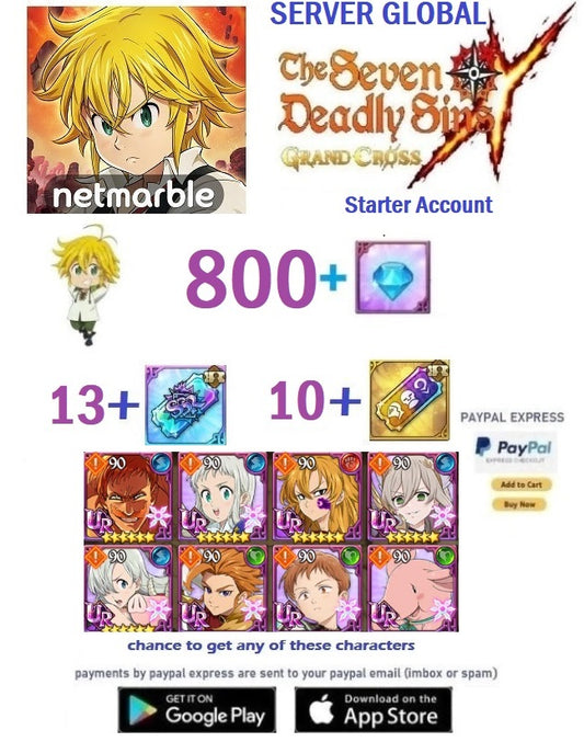 ⭐7DS Grand Cross Starter Account BEST PRICE ⭐ – Malboro18Games