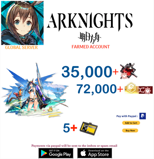 [Global Server] 35,000 +Orundum + Ch'en The Holungday + 6* Random   -    Arknights Farmed Account