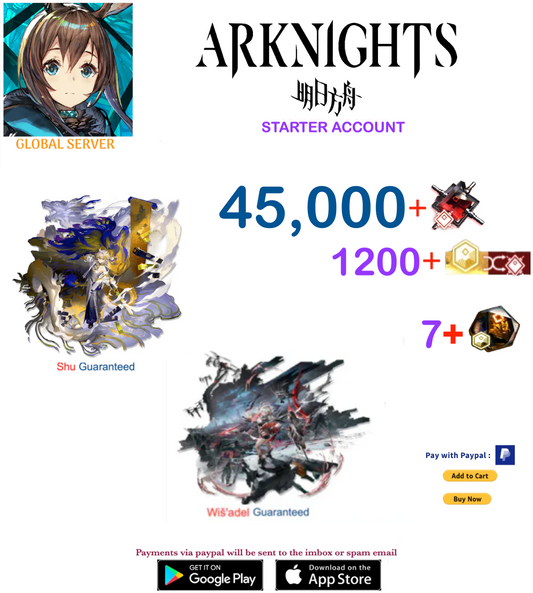 [Global Server] 45,000 +Originite + shu Arknights Starter Account