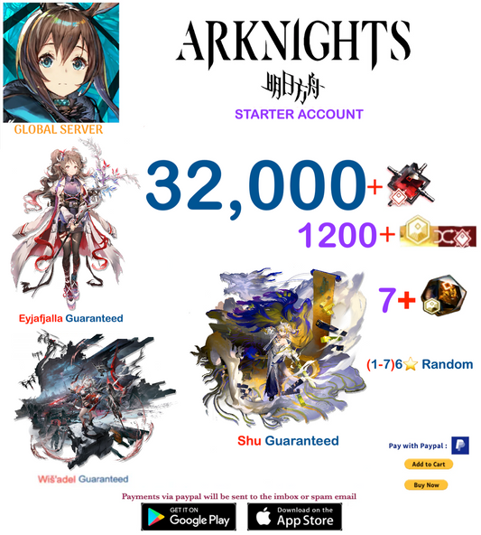 [Global Server] 32,000 +Originite + shu Arknights Starter Account