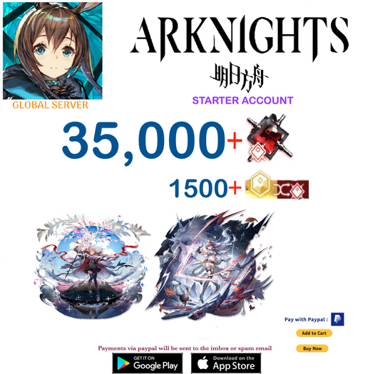 [Global Server] 35,000 +Orundum + Kirin R Yato +Eyjafjalla    -    Arknights Starter Account