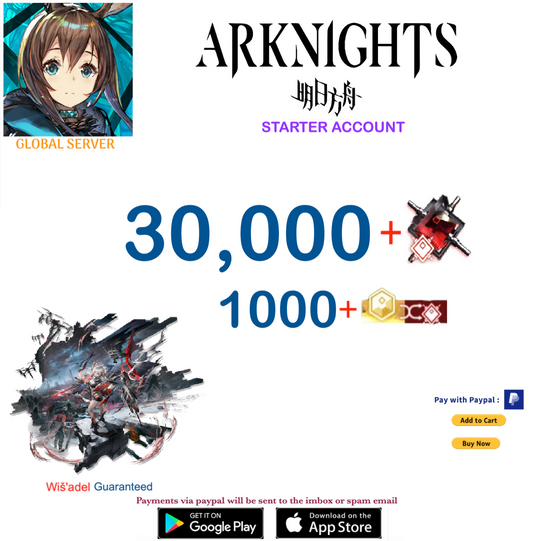 [Global Server] 30,000 +Orundum + Wiš'adel -    Arknights Starter Account