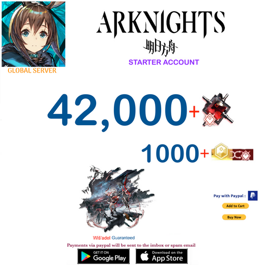 [Global Server] 42,000 +Orundum + Wiš'adel -    Arknights Starter Account