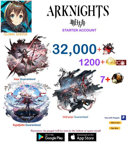 [Global Server] 32,000 +Orundum + Ines + Wisdael  -    Arknights Starter Account v3