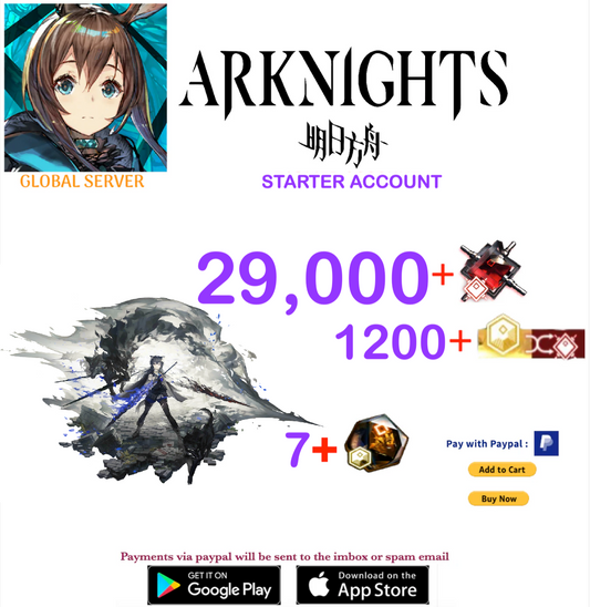 [Global Server] 29,000 +Orundum + Texas the Omertosa  -    Arknights Starter Account