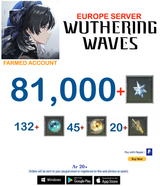 (Europe Server) Wuthering Waves Farmed Account